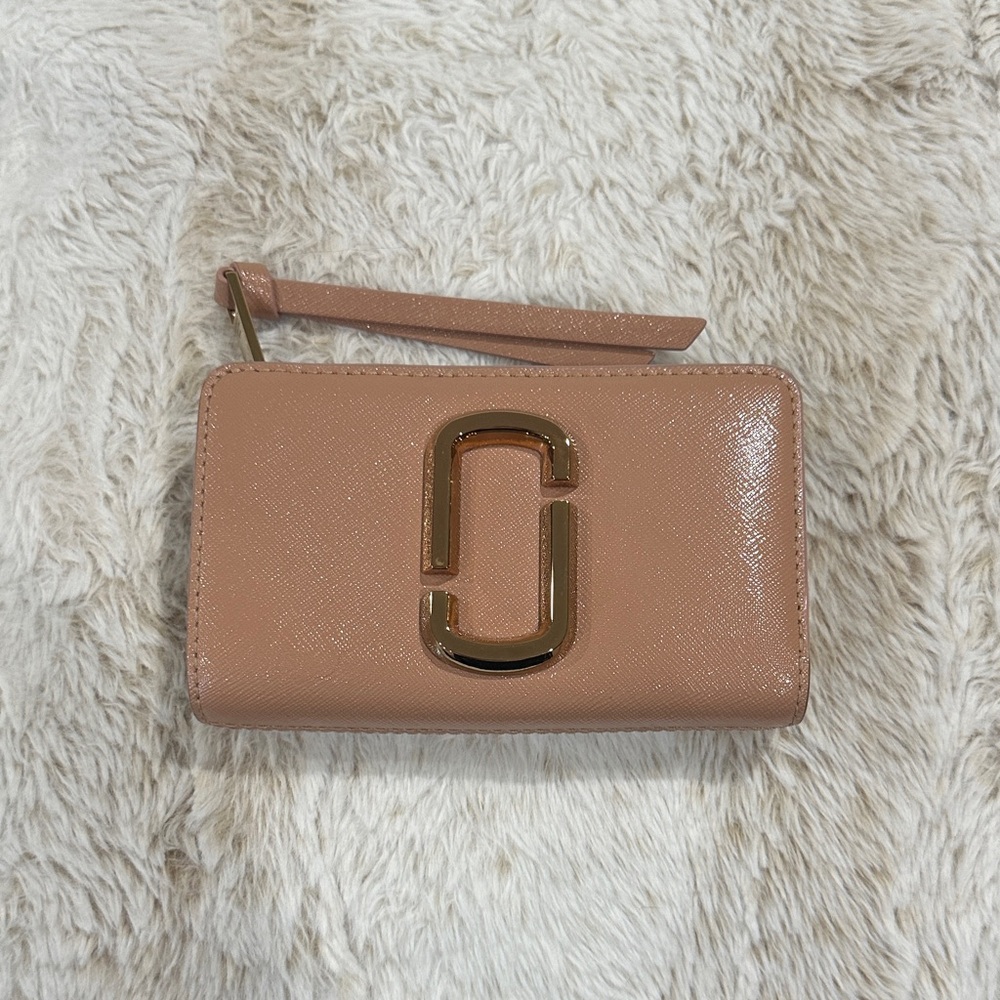 Marc Jacobs Blush Leather Wristlet with Gold Accent